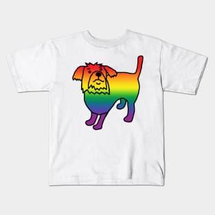 Pride Rainbow Spectrum Dog Kids T-Shirt